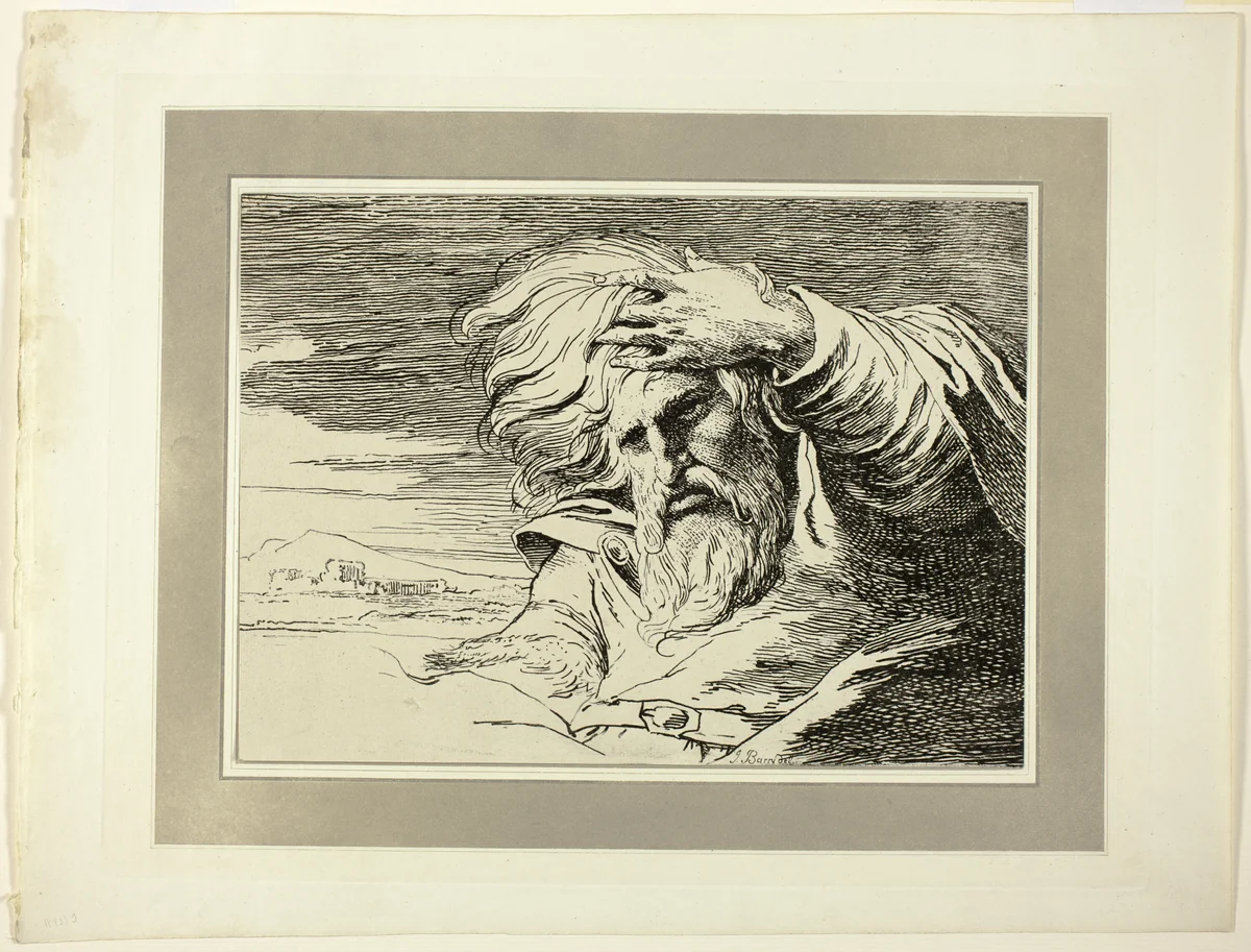 Eastern Patriarch, from the first issue of Specimens of Polyautography by James Barry, print, 1803