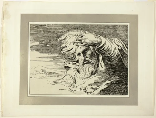 Eastern Patriarch, from the first issue of Specimens of Polyautography by James Barry, print, 1803