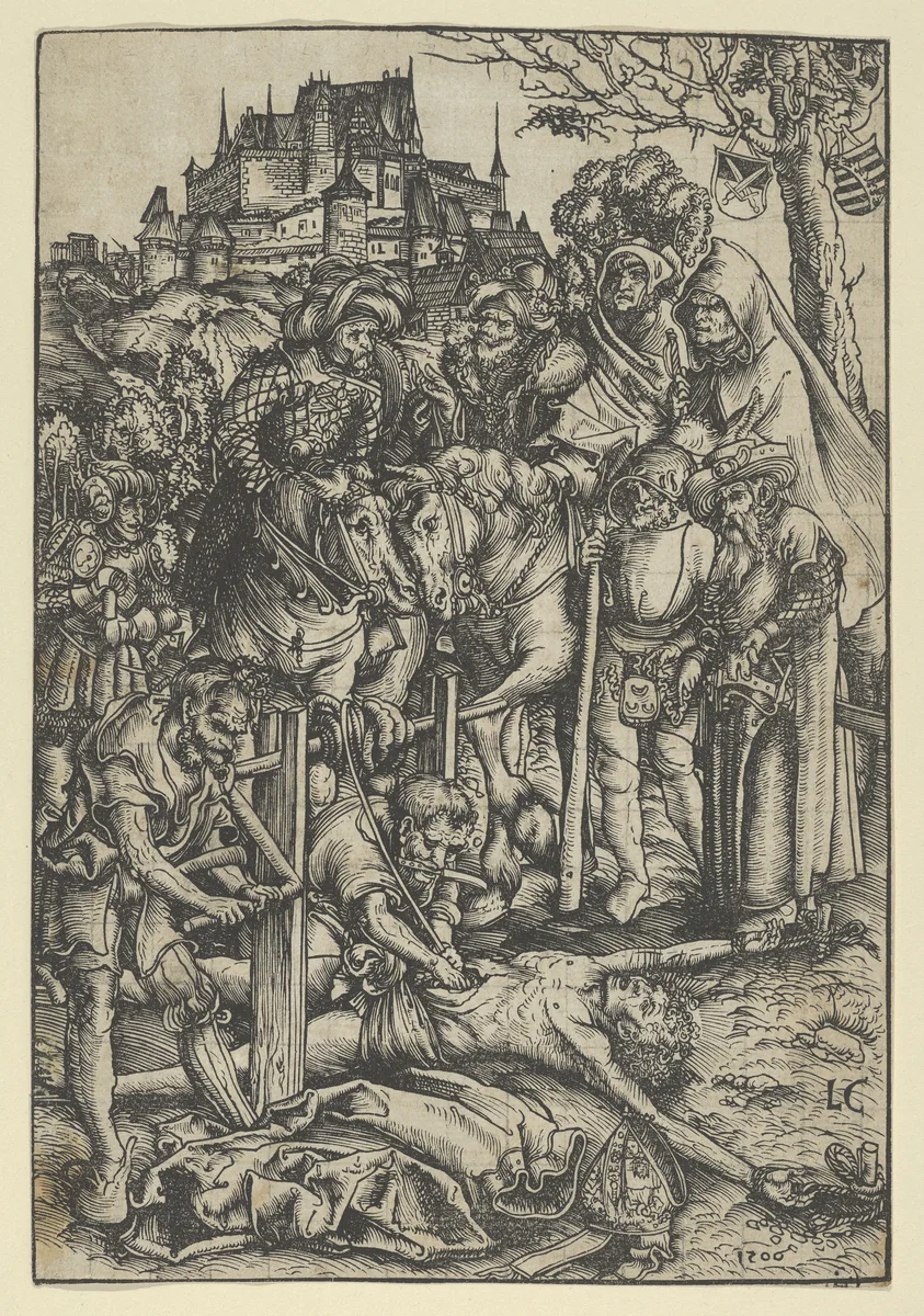 The Martyrdom of St. Erasmus by Lucas Cranach, print, 1506