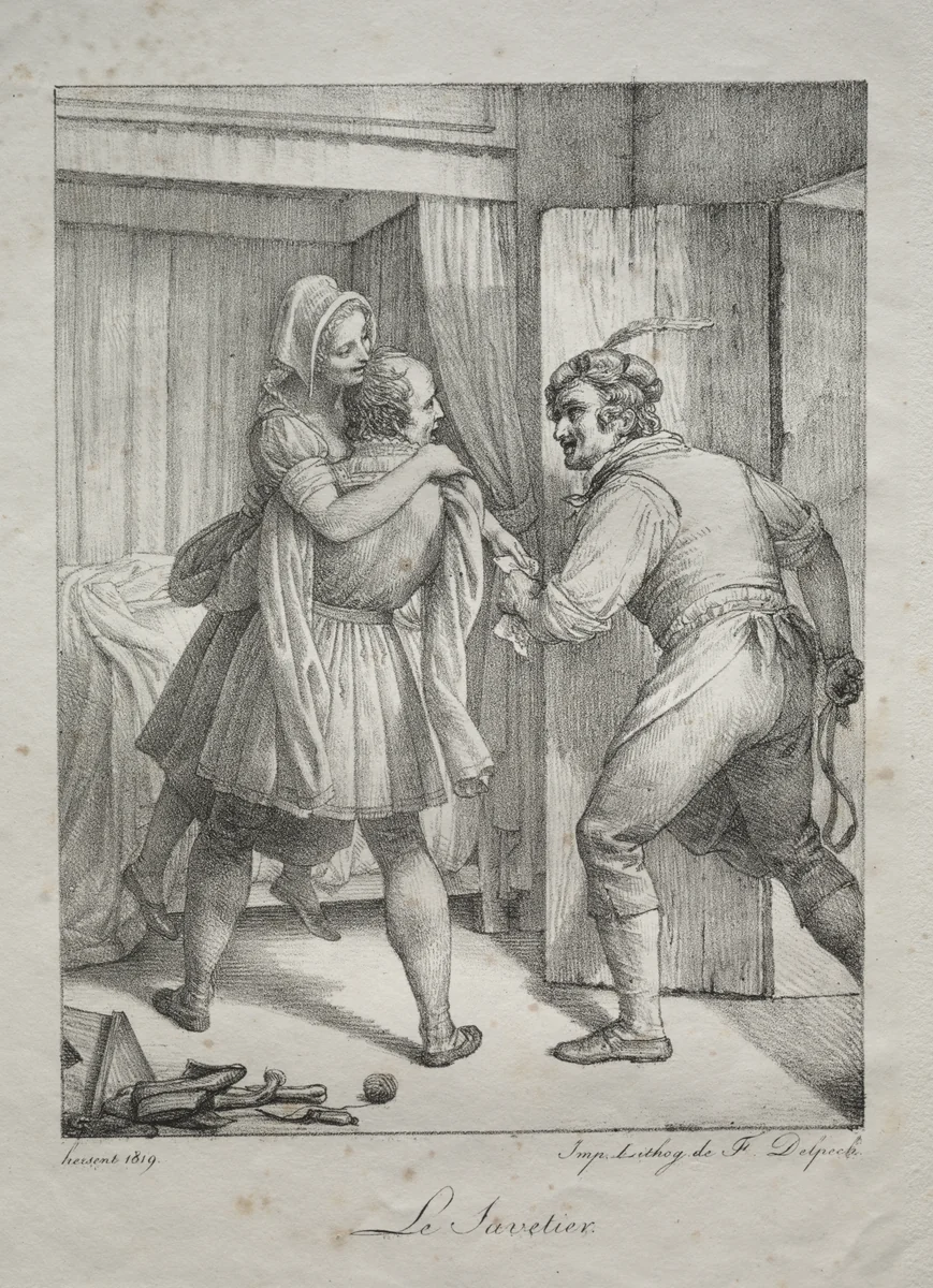 The Cobbler by Louis Hersent, print, 1820
