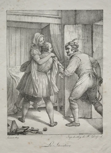 The Cobbler by Louis Hersent, print, 1820