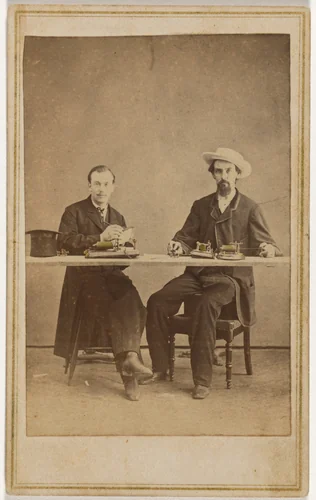 Portrait of Telegraphers by American 19th Century, photograph, 1860-1869