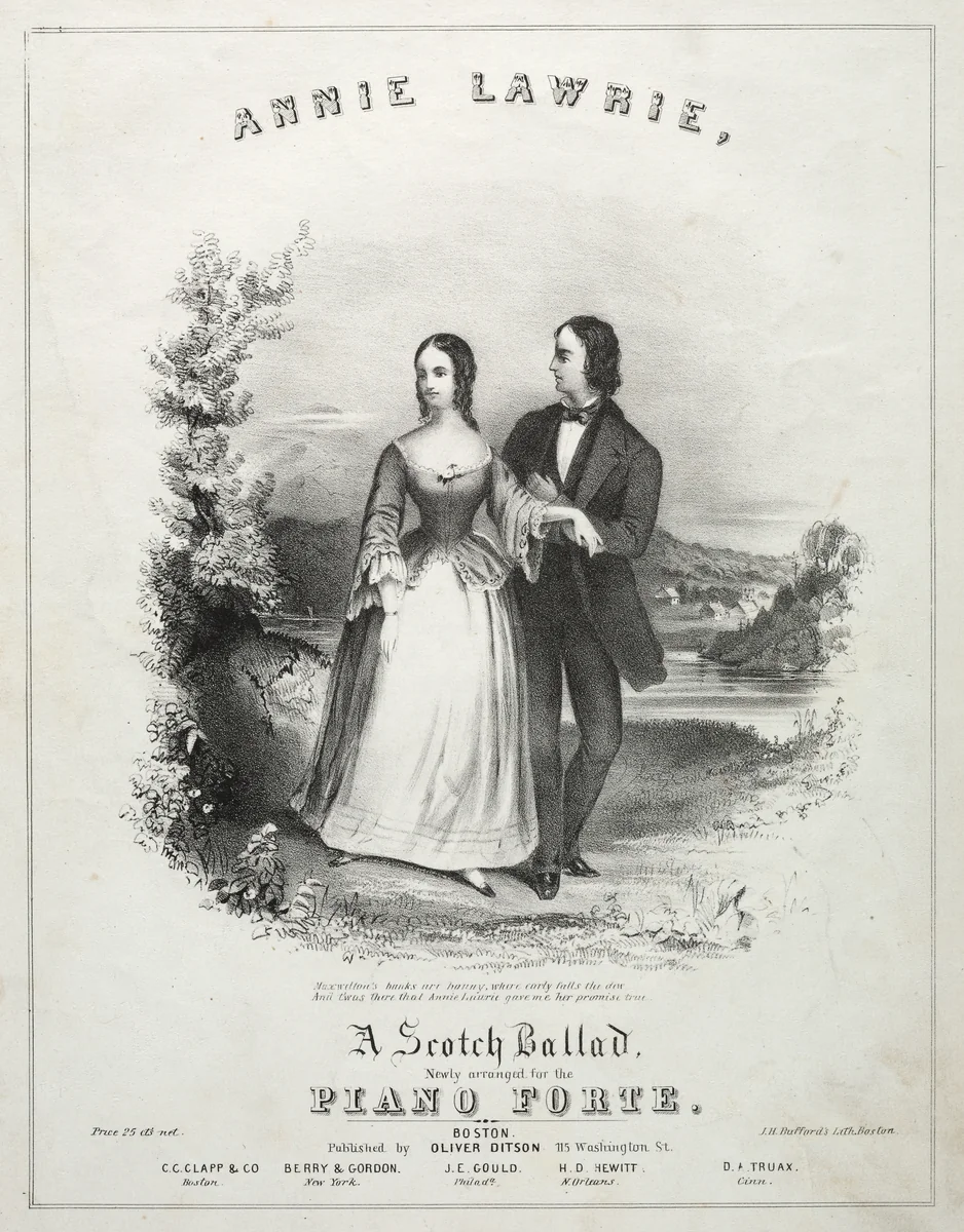 Annie Lawrie - Sheet Music Cover by Winslow Homer, print, 1855-1885