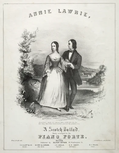 Annie Lawrie - Sheet Music Cover by Winslow Homer, print, 1855-1885