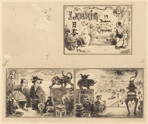 Adresse de Labric by Félix-Hilaire Buhot, print, 1876