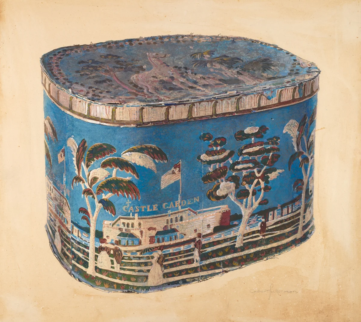 Bandbox with Cover by Gilbert Sackerman, index of american design, 1939