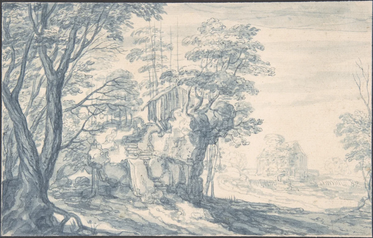 Landscape by Isaak Major, drawing, 1590-1636