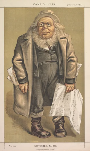 Vanity Fair: Statesman, No. 118 "Anything to Beat Grant" by Thomas Nast, print, 1872