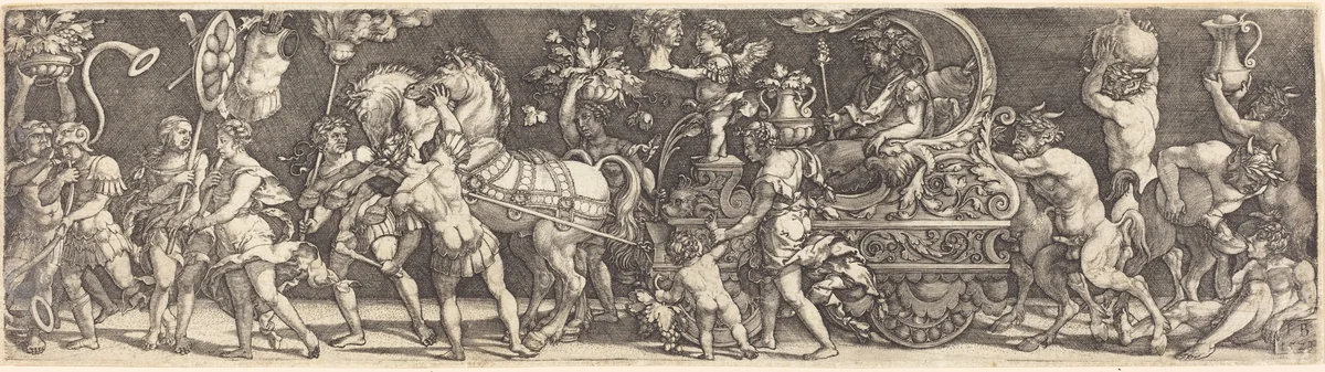 The Triumph of Bacchus by Master IB, print, 1528
