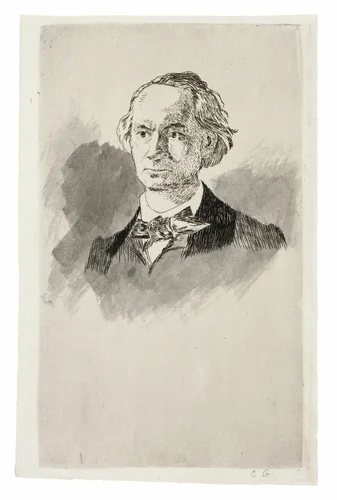 Charles Baudelaire, Full Face III by Édouard Manet, print, 1868