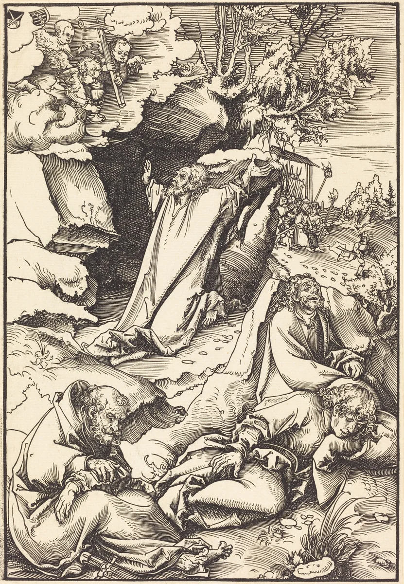 Christ on the Mount of Olives by Lucas Cranach, print, 1509