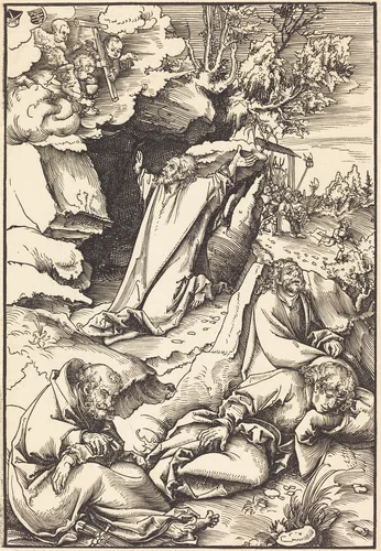 Christ on the Mount of Olives by Lucas Cranach, print, 1509