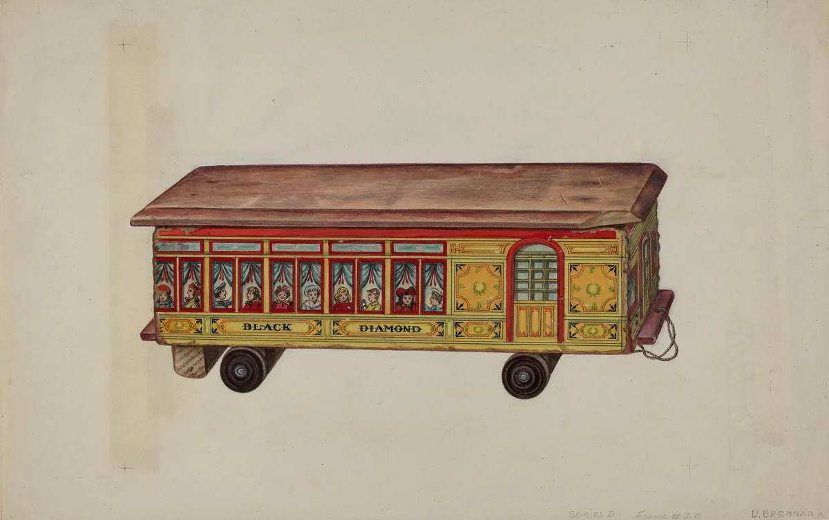Toy Coach by Dorothy Brennan, index of american design, 1939