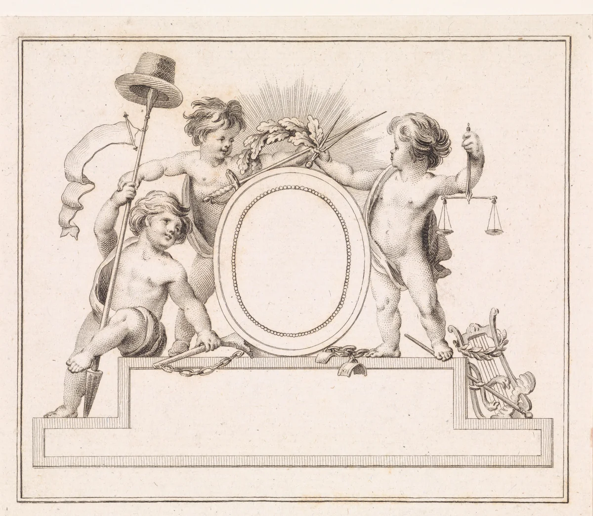 Lidmaatschapskaart van de Vaderlandsche Societeit te Utrecht by Reinier Vinkeles, print, 1795