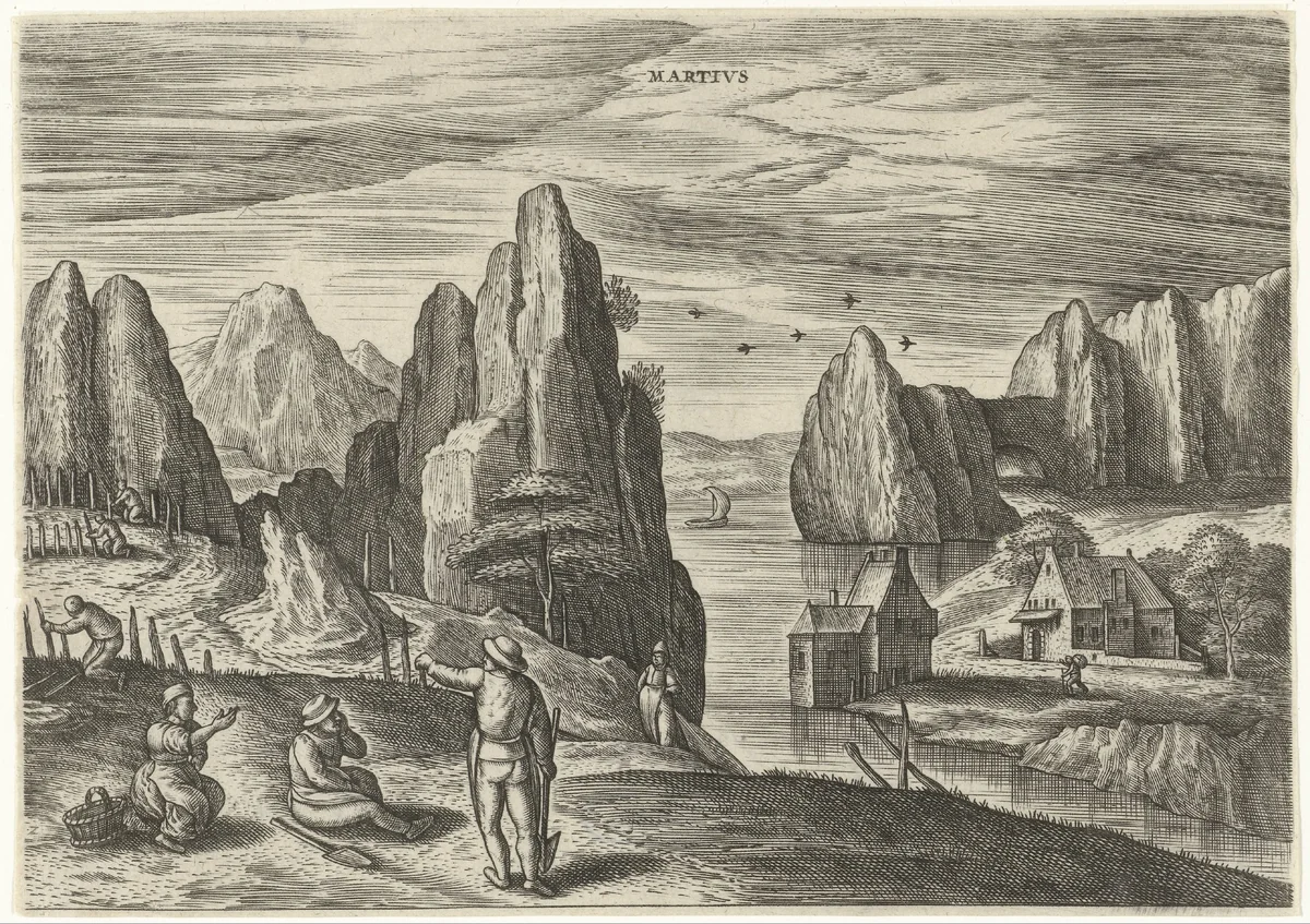 Maart by Julius Goltzius, print, 1560-1595