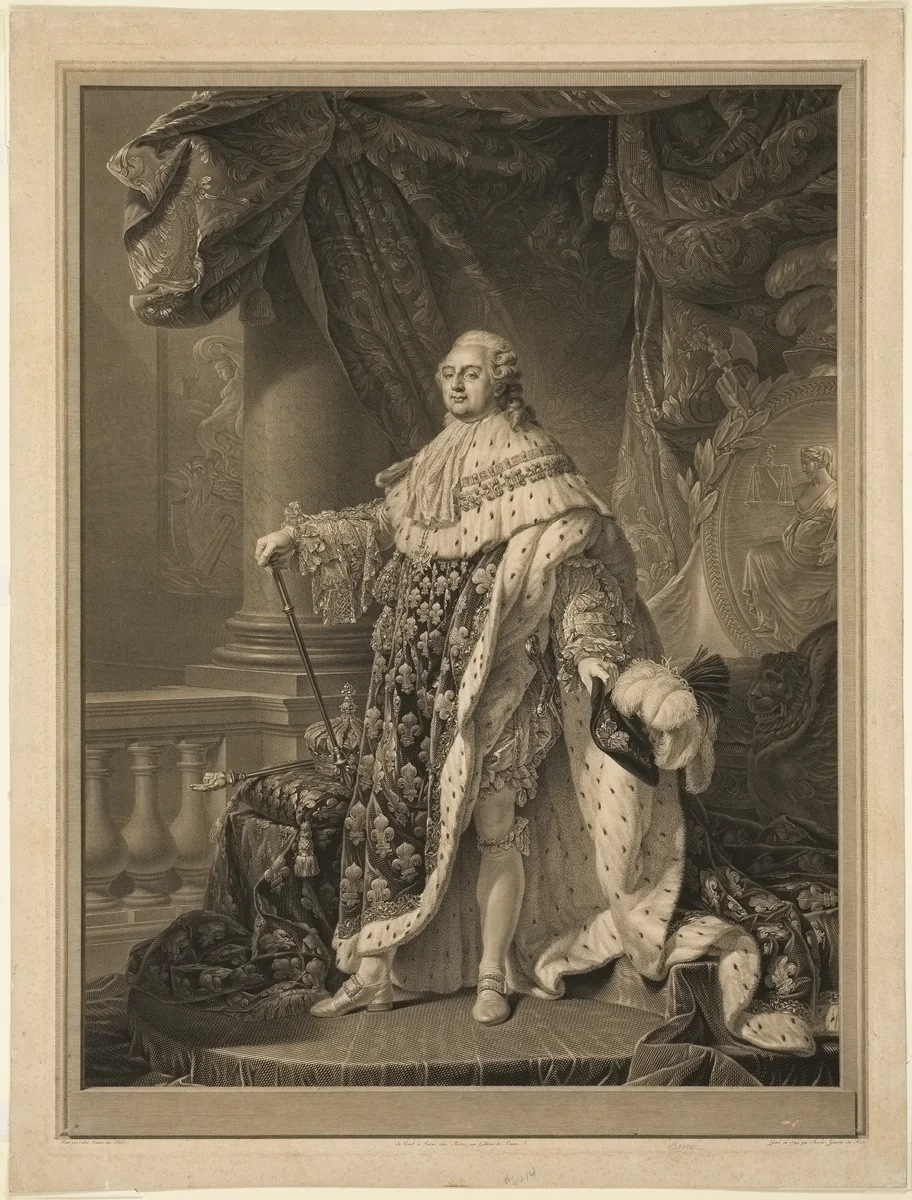 Louis XVI by Charles Clément Bervic, print, 1790