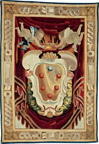Medici Armorial by Lorenzo Lippi, textile, 1643-1644