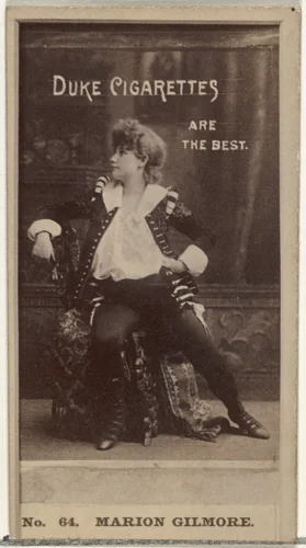Card Number 64, Marion Gilmore, from the Actors and Actresses series (N145-6) issued by Duke Sons & Co. to promote Duke Cigarettes by W. Duke, Sons & Co., photograph, 1880-1889
