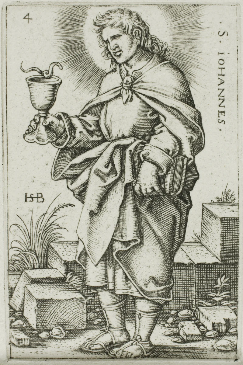St. John, plate 4 from The Twelve Apostles by Sebald Beham, print, 1545