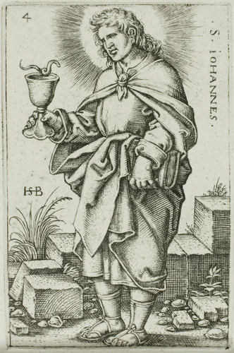 St. John, plate 4 from The Twelve Apostles by Sebald Beham, print, 1545