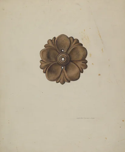Ornamental Iron Rosette by Harvey Thoss, index of american design, 1938