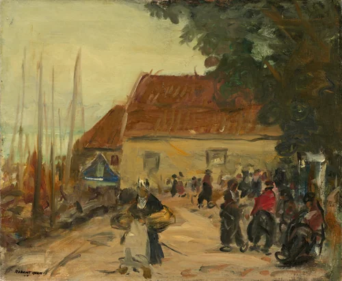 Volendam Street Scene by Robert Henri, painting, 1910