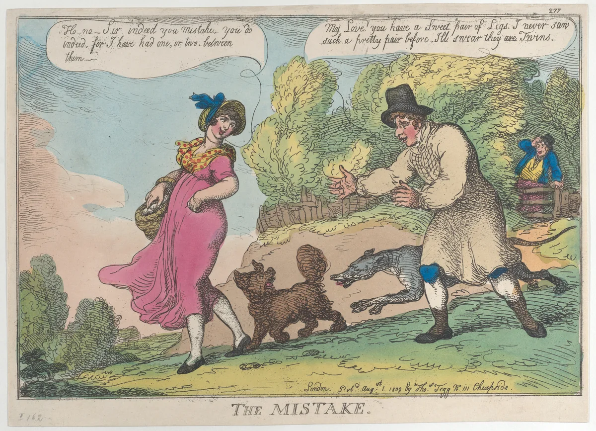 The Mistake by Thomas Rowlandson, print, 1809