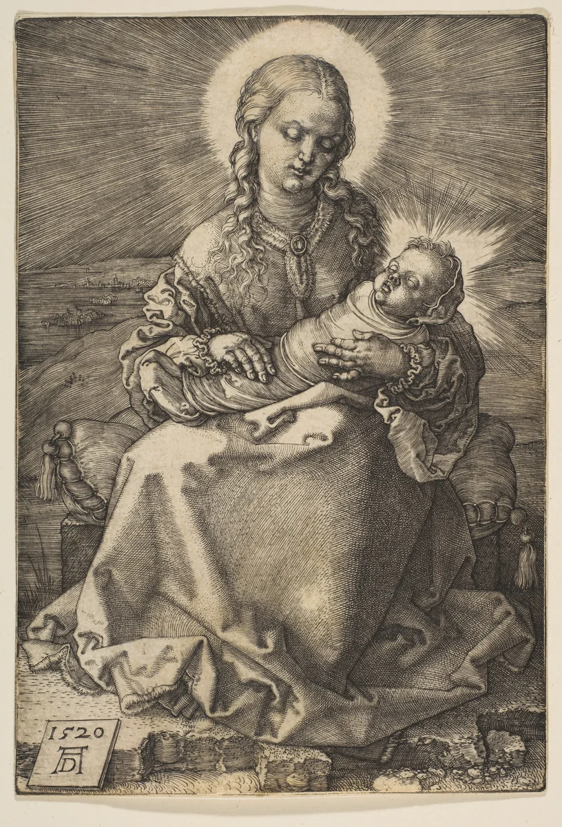 The Virgin with the Swaddled Child by Albrecht Dürer, print, 1520