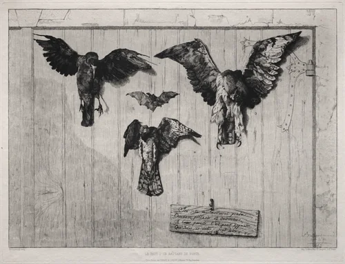 The Top of the Swing-Door by Félix Bracquemond, print, 1852