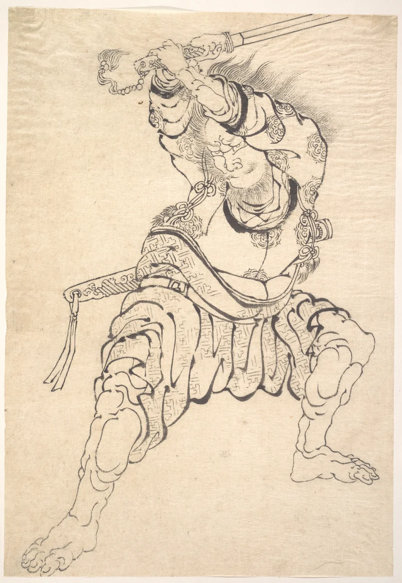 A Warrior by Katsushika Hokusai (葛飾 北斎), print, 1760-1849