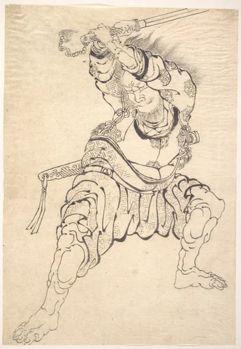A Warrior by Katsushika Hokusai (葛飾 北斎), print, 1760-1849
