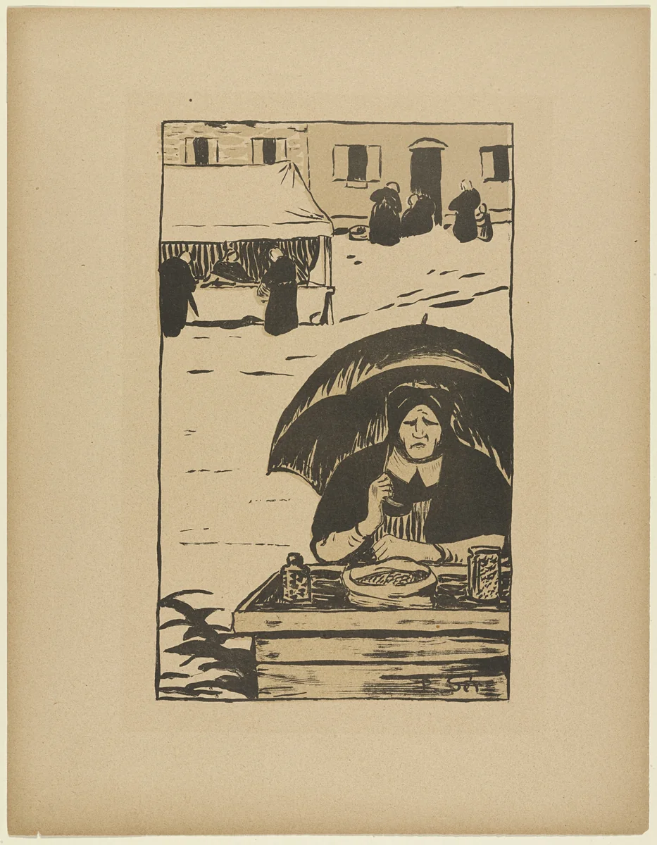 The Rag Merchant from La Revue Blanche, vol. 6, no. 31 by Paul Sérusier, print, 1894