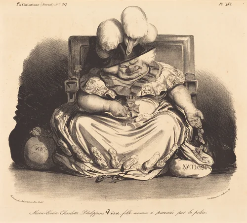 Marie-Louise-Charlotte-Philippinepairie by Honoré Daumier, print, 1834