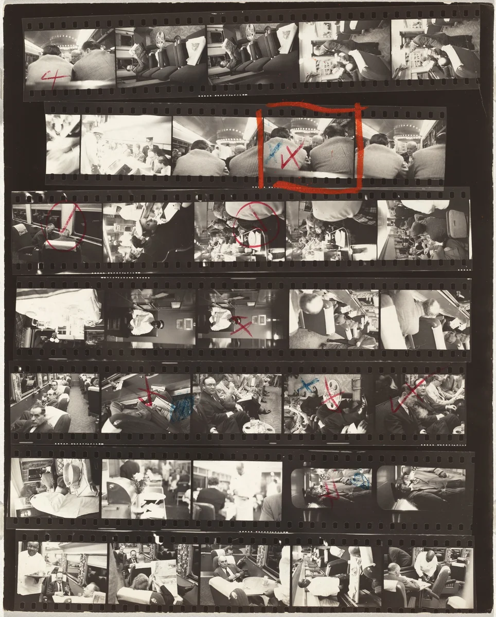 Americans 8/Congressional 12--En route from New York to Washington, Club Car by Robert Frank, photograph, 1954