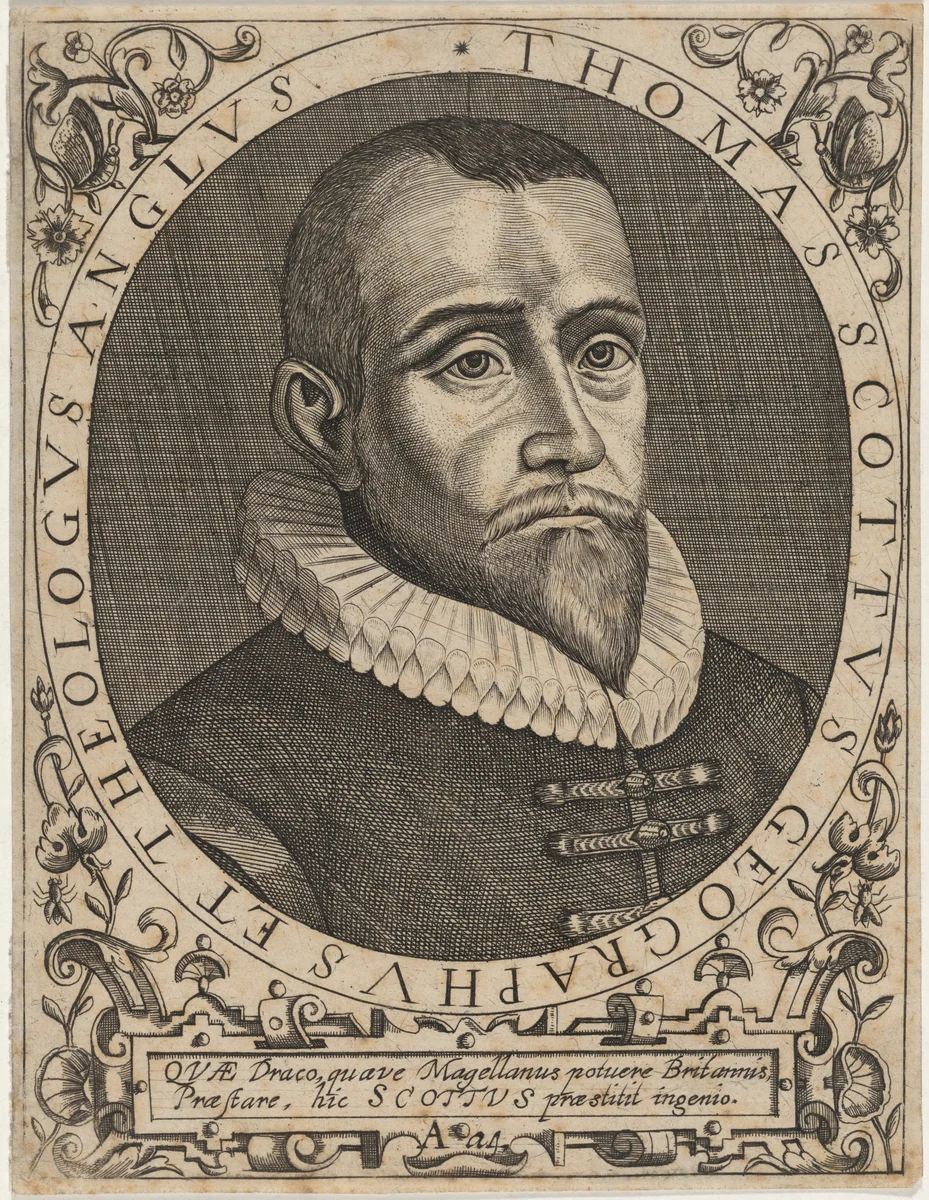 Thomas Scott, Geographer and Theologian by Unknown 19th Century, print, 1650