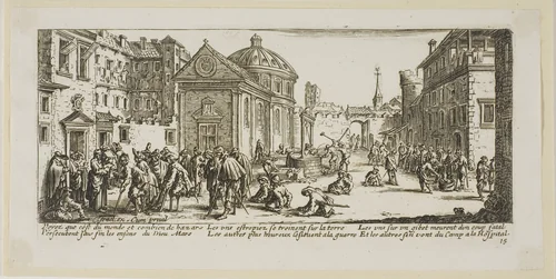 The Hospital, plate fifteen from The Large Miseries of War by Gerrit Lucasz van Schagen, print, 1612-1635