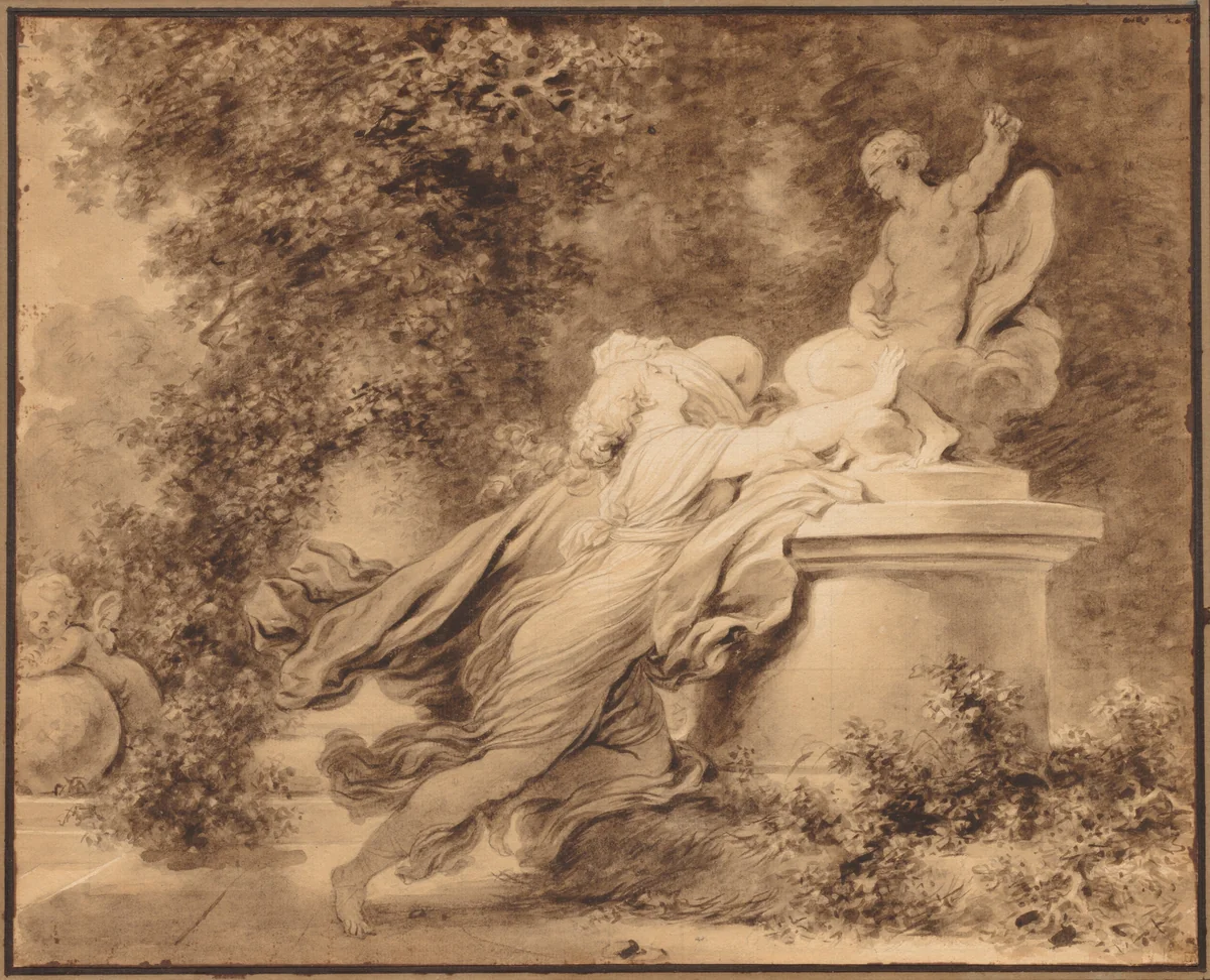 Invocation to Love by Jean Honoré Fragonard, drawing, 1776-1786