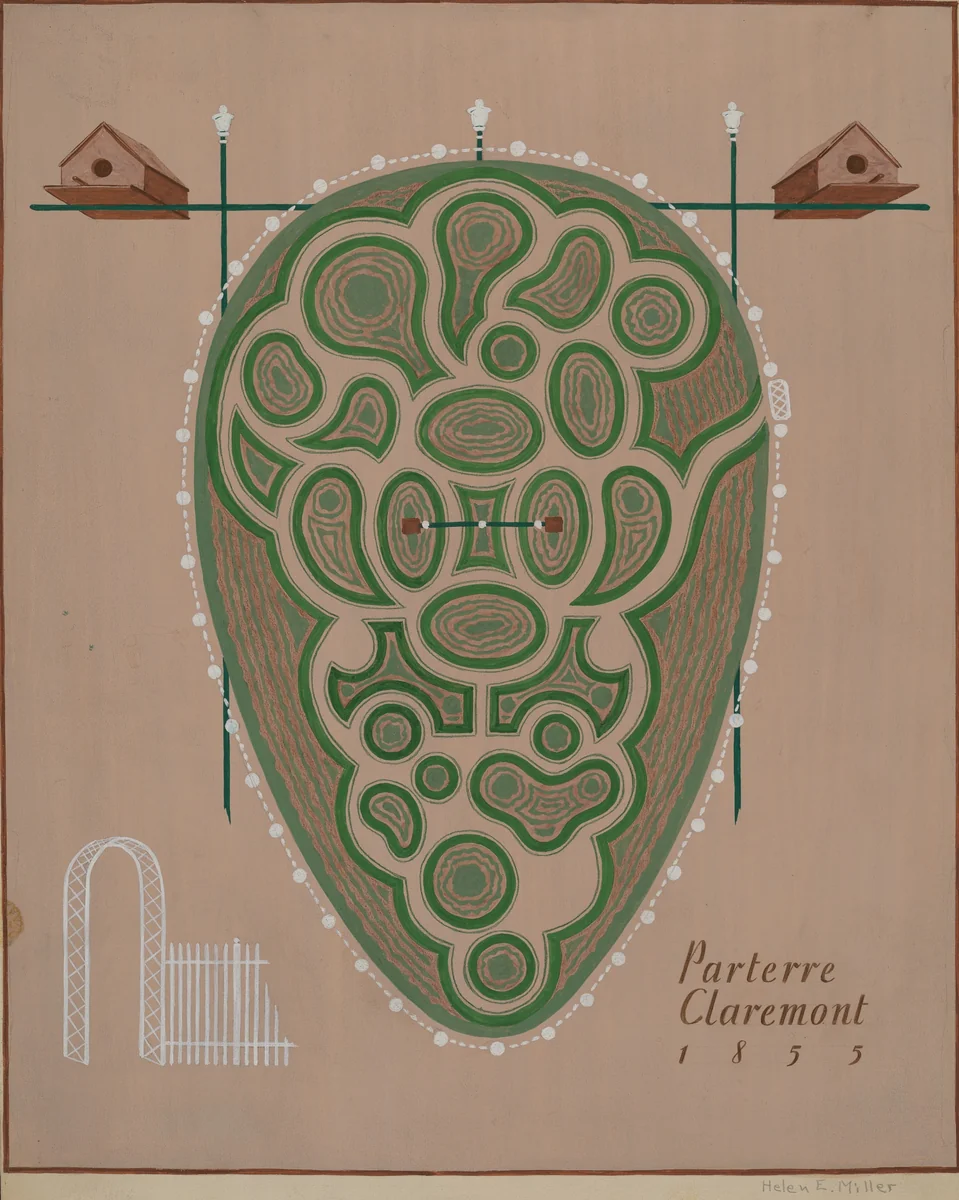 Parterre Claremont by Helen Miller, index of american design, 1936