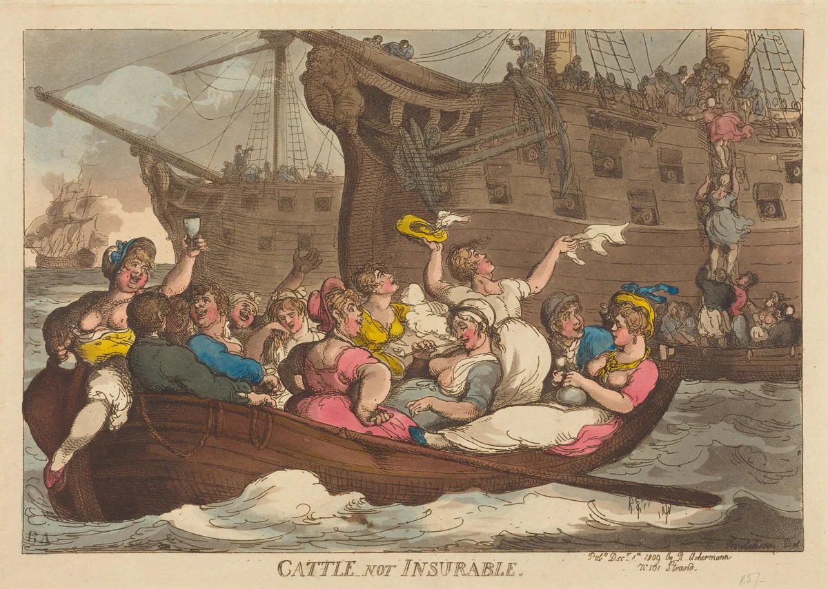 Cattle Not Insurable by Thomas Rowlandson, print, 1809