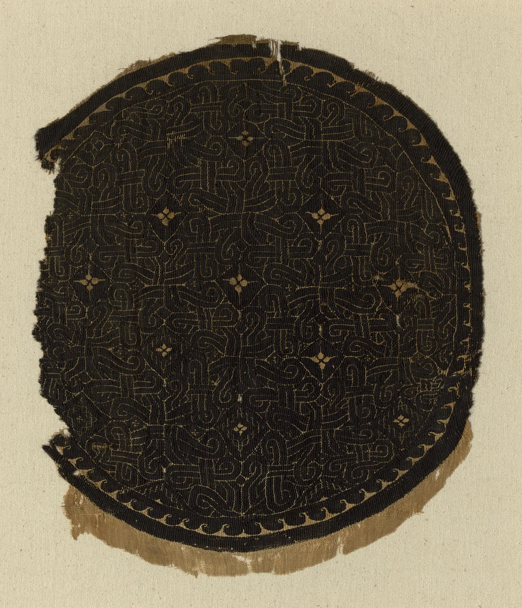 Roundel by Coptic Egypt, textile, 301-500