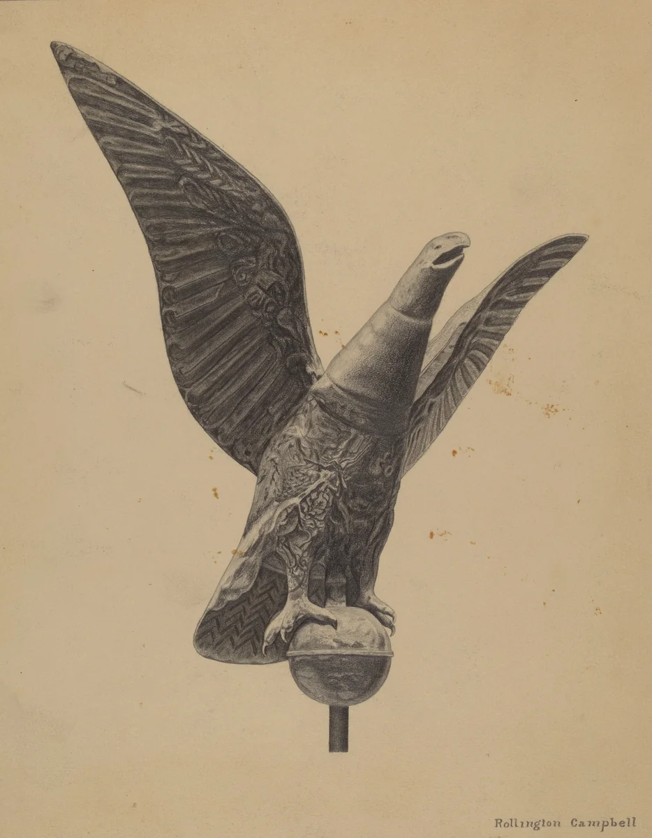 Weather Vane Finial by Rollington Campbell, index of american design, 1936