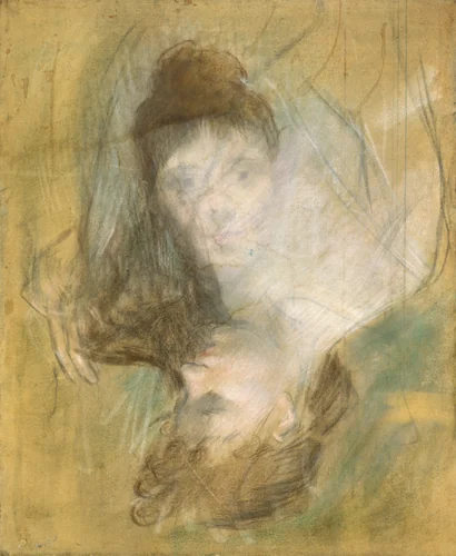 Sketch of a Woman by Jean-Louis Forain, painting, 1885-1890