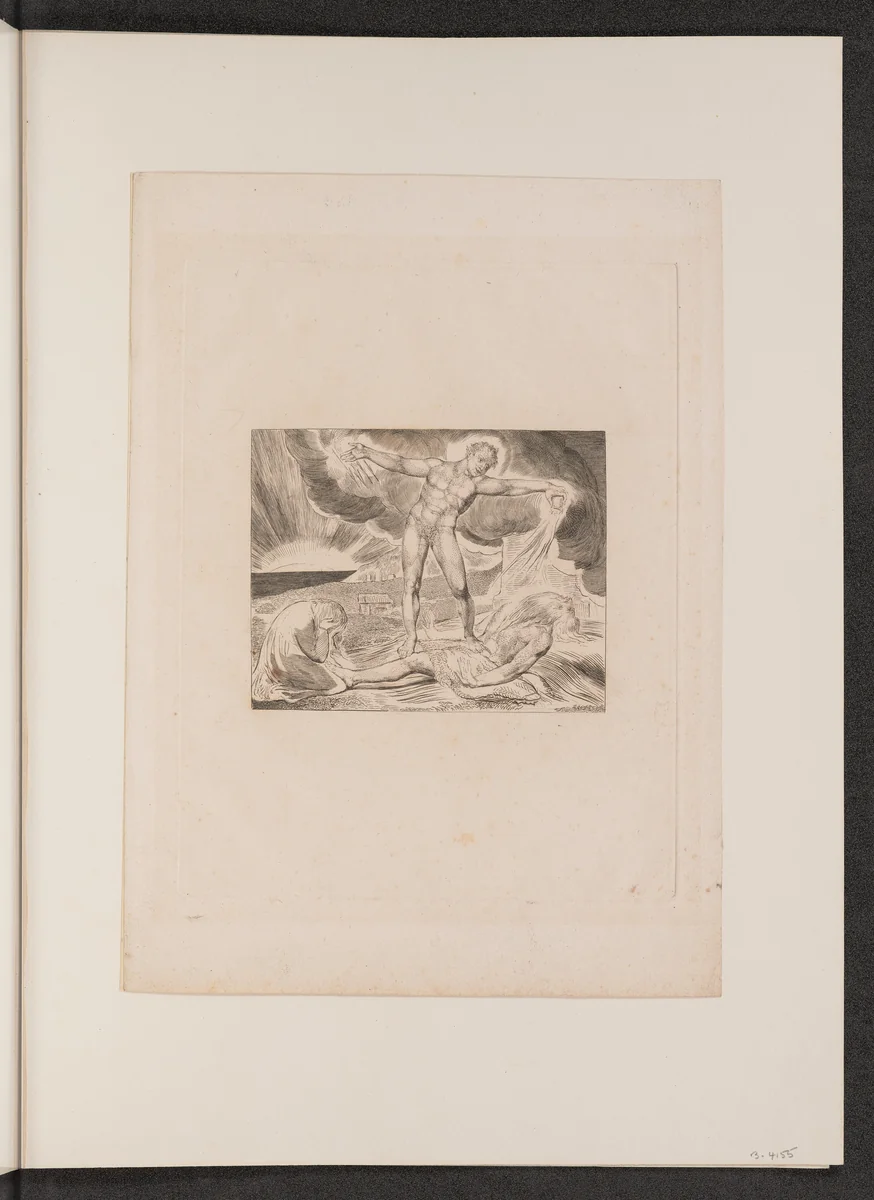 Satan Smiting Job with Boils by William Blake, portfolio, 1825