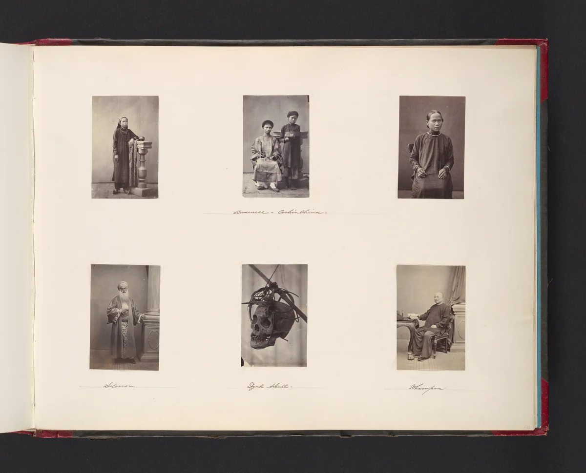 Anamese, Cochinchina; Solomon; Dyak Skull by John Thomson, photograph, 1865
