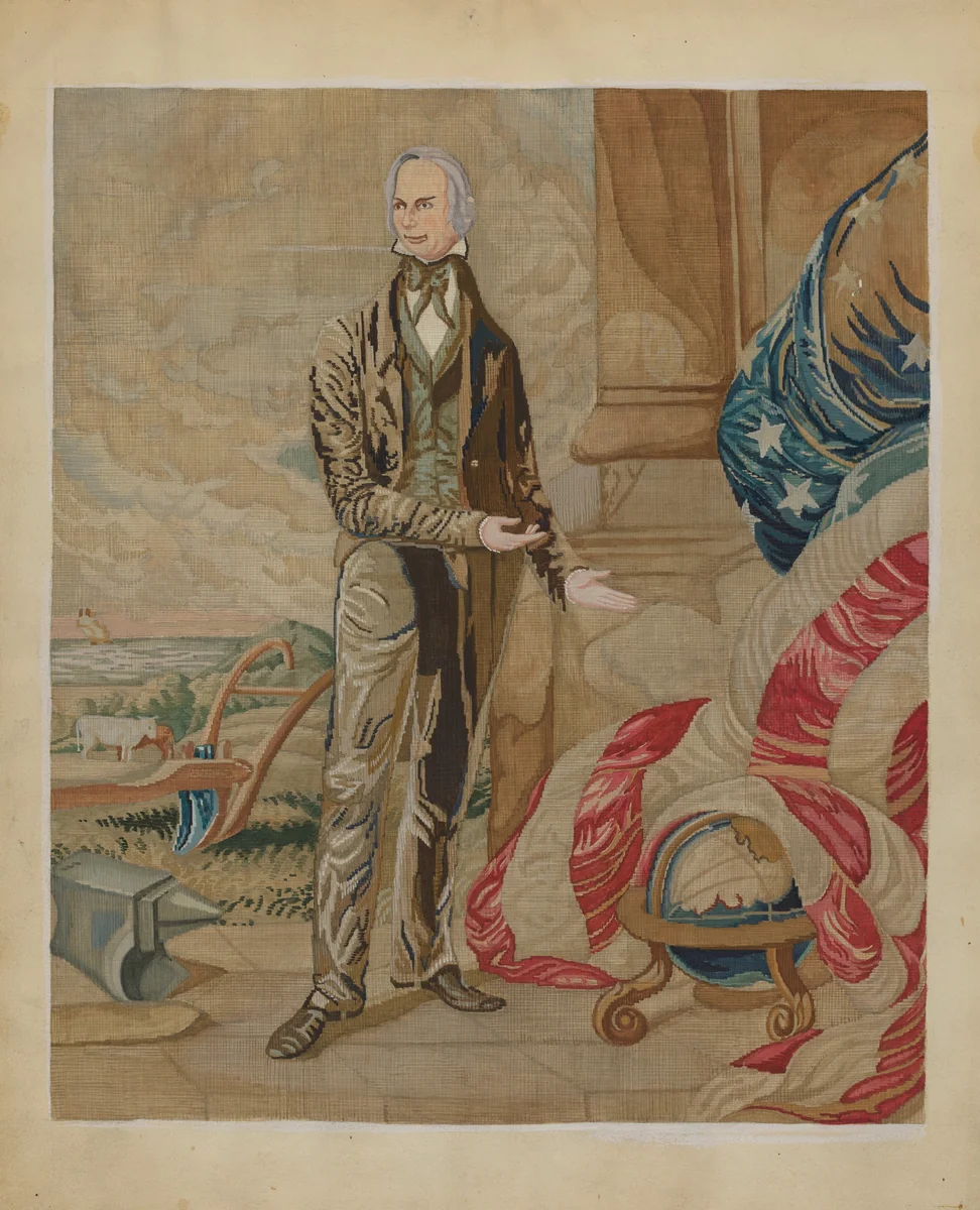 Needlepoint Picture by Jules Lefevere, index of american design, 1937