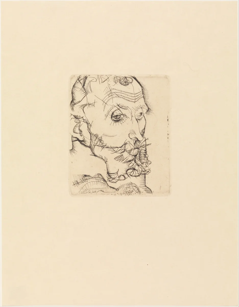 Portrait of Franz Hauer by Egon Schiele, print, 1914