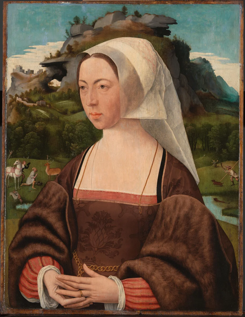 A Woman by Jan Jansz Mostaert, painting, 1520