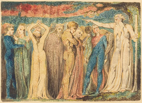 Joseph of Arimathea Preaching to the Britons by William Blake, print, 1794-1796
