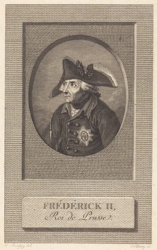 Frederick the Great, King of Prussia by Nicolas Delaunay, print, 1739-1792