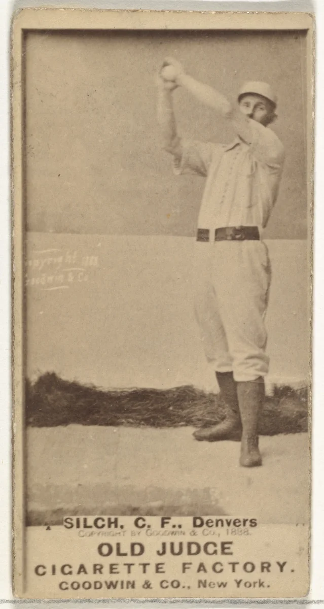 Ed "Baldy" Silch, Center Field, Denver, from the Old Judge series (N172) for Old Judge Cigarettes by Goodwin & Company, photograph, 1888